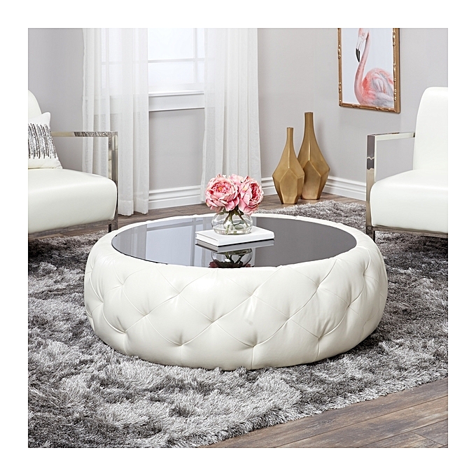 - Tufted Round Leather Coffee Table - White | Jumia Uganda