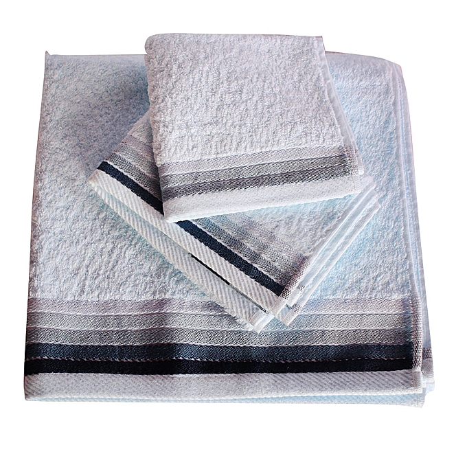 Buy Generic Striped Bath Towel Set - Light Blue, Navy Blue ...