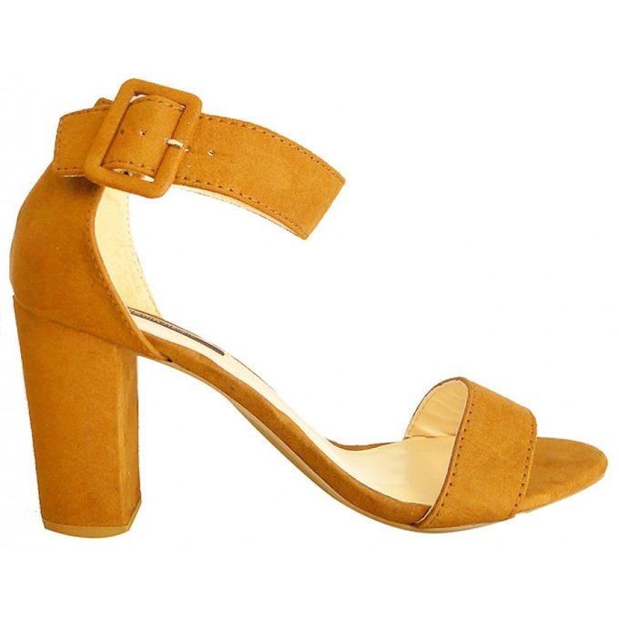 brown tie up heels