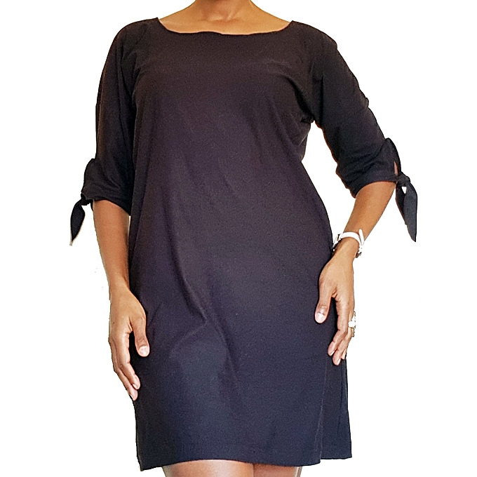 Buy Generic Women's 3/4 Sleeve Dress - Black online | Jumia Uganda
