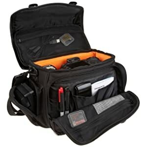 Amazonbasics Large DSLR Gadget Bag (grey interior) - Black