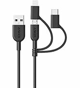 Anker Powerline II 3-in-1 Cable, Lightning/Type C/Micro USB Cable for iPhone, iPad, Huawei, HTC, ...