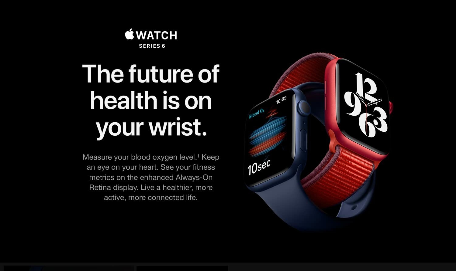 Watch Series 6. The future of health is on your wrist.