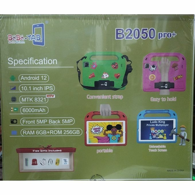 product_image_name-BEBE TAB-B-2050 Pro+ Dual SIM Kids Tablet 6GB, 256GB 5000Mah-2