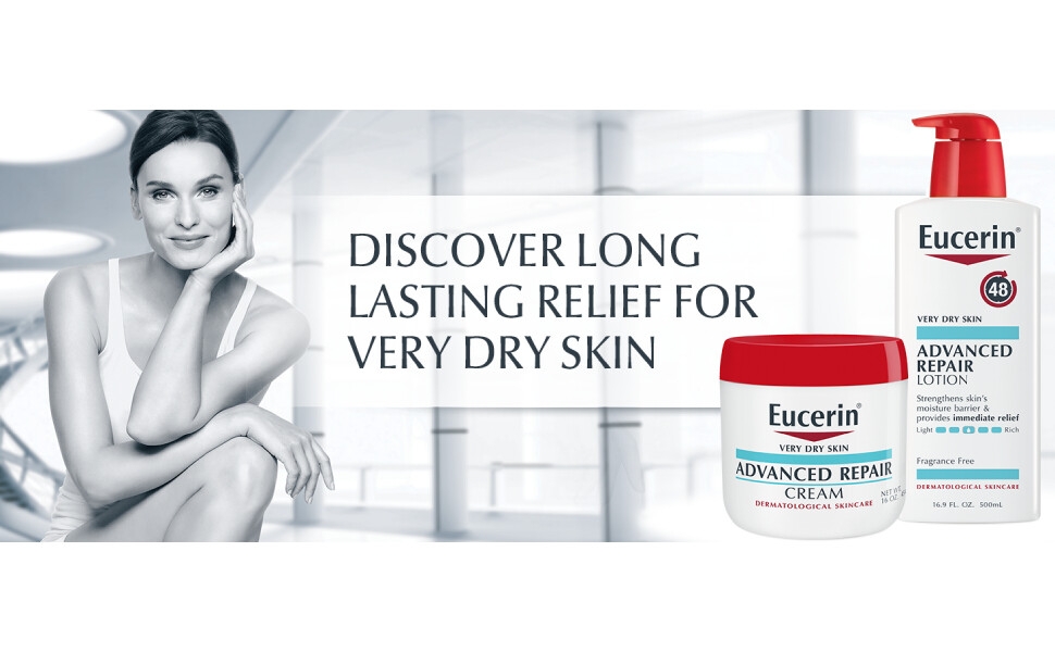 Eucerin Advanced Repair Lotion, Fragrance Free, 16.9 Fl Oz