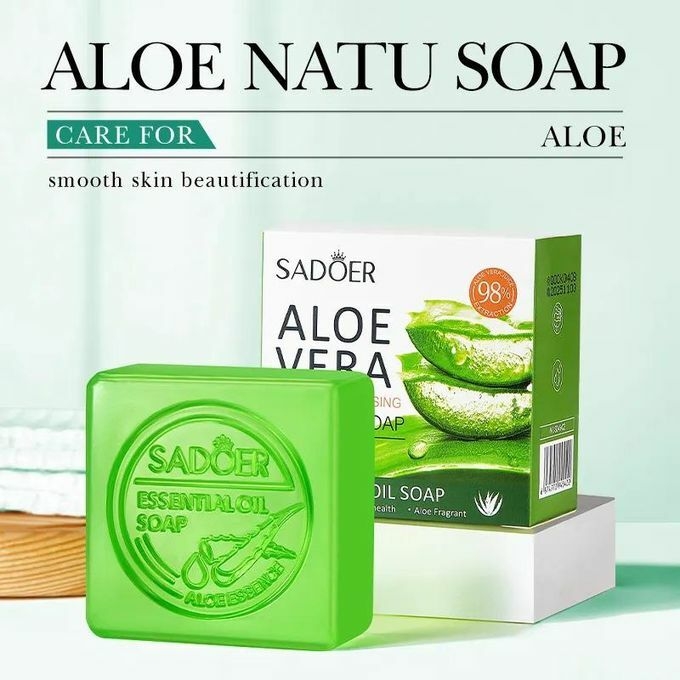 product_image_name-SADOER-Aloe Vera Soap, Aloe Vera Smooth Cleansing Natural Soap, For a Smooth, Clear and Healthy Skin-1