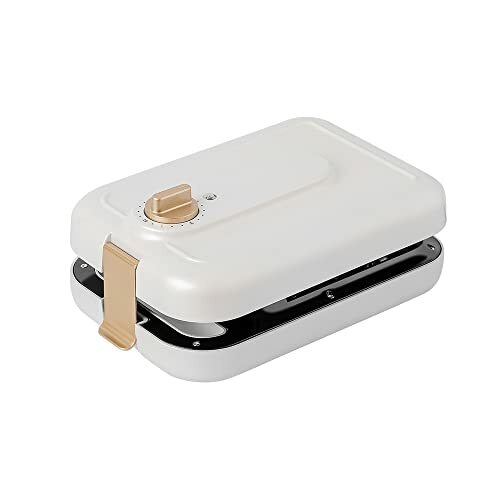 AYBINO Mini Waffle Maker, 3-in-1 Sandwich Makers with Removable Non-Stick Plates, Adjustable Timer, Compact Design, for Dorms Apartments RV Camping