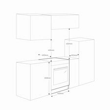 60cm UltimateTaste 500 freestanding cooker with mixed hob and 54L electric oven