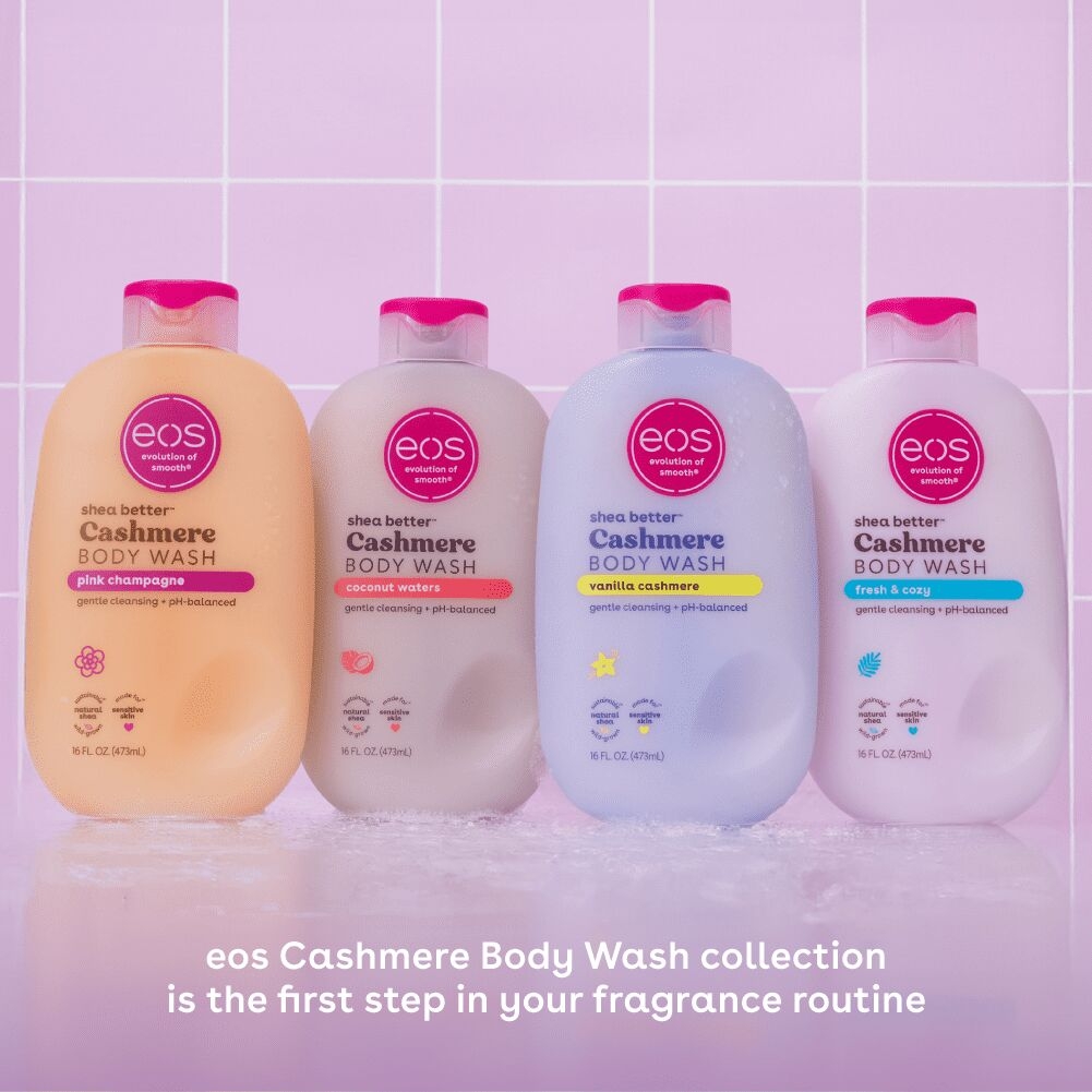 eos Shea Better Cashmere Body Wash - Vanilla Cashmere, Creamy Gel Formula, 16 oz