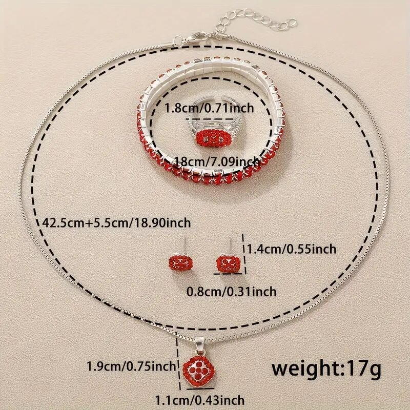 6 pcs round   quartz watches   alloy strap   alloy pointer   alloy dial and   bracelet necklace earrings jewelry gift for women details 5