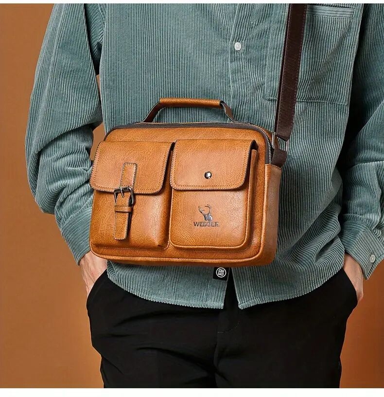 weixier shoulder bag mens messenger bag mens business satchel bag messenger bag handy shoulder messenger boys casual bag mens bag details 1