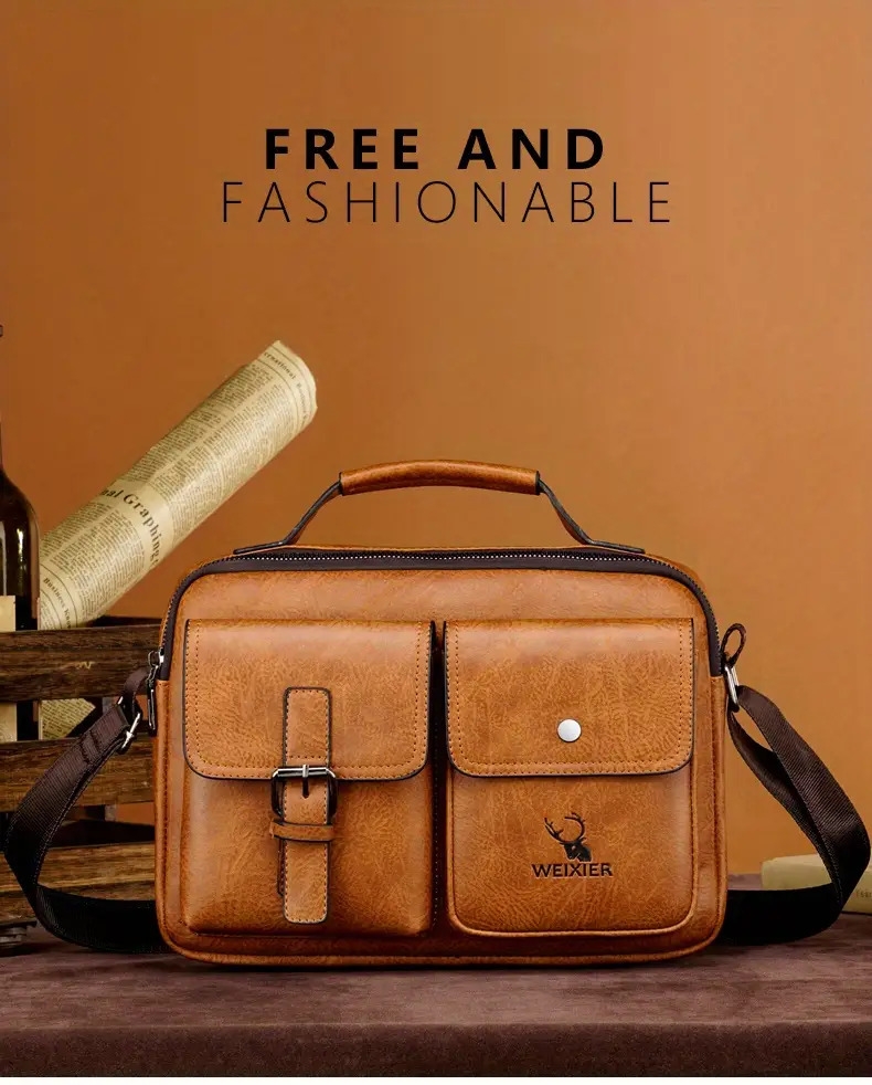 weixier shoulder bag mens messenger bag mens business satchel bag messenger bag handy shoulder messenger boys casual bag mens bag details 0