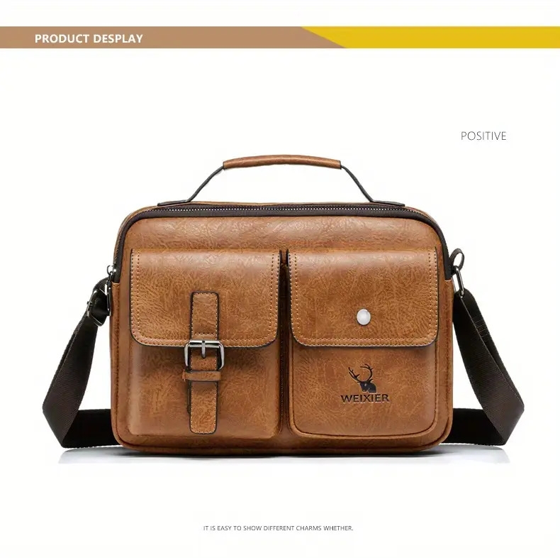 weixier shoulder bag mens messenger bag mens business satchel bag messenger bag handy shoulder messenger boys casual bag mens bag details 8