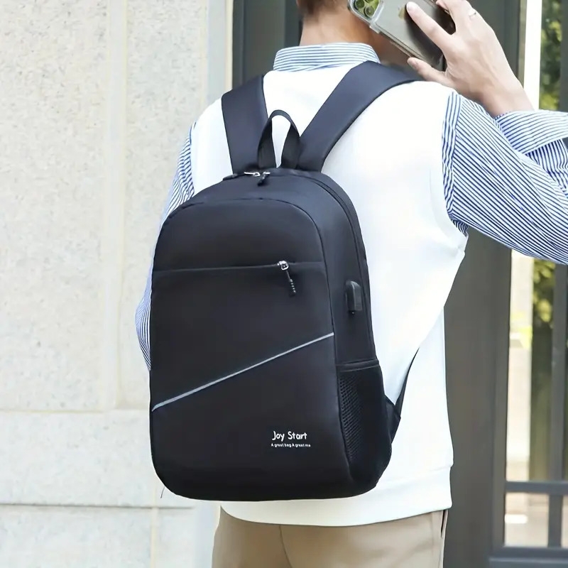 business three piece backpack male college students fashion backpack casual simple school bag computer bag details 9