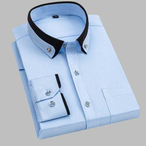 product_image_name-Berrykey-Men's Corporate Quality Formal Office Plain Long Sleeve Shirt - Blue-1