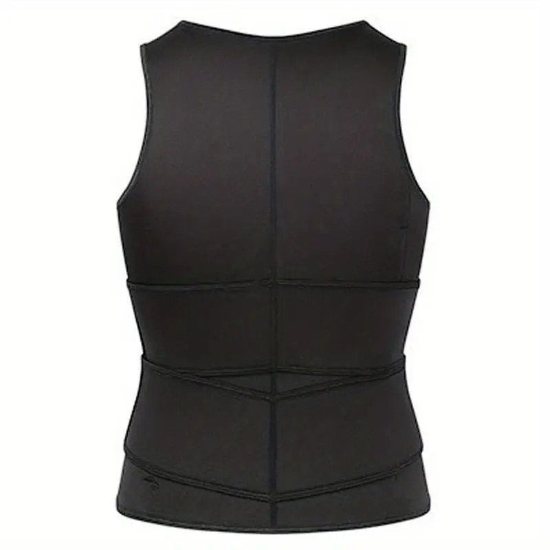 mens compression sweat sauna vest new slimming suit for students waist belts body shaper back support tank top for workout fitness gym details 9