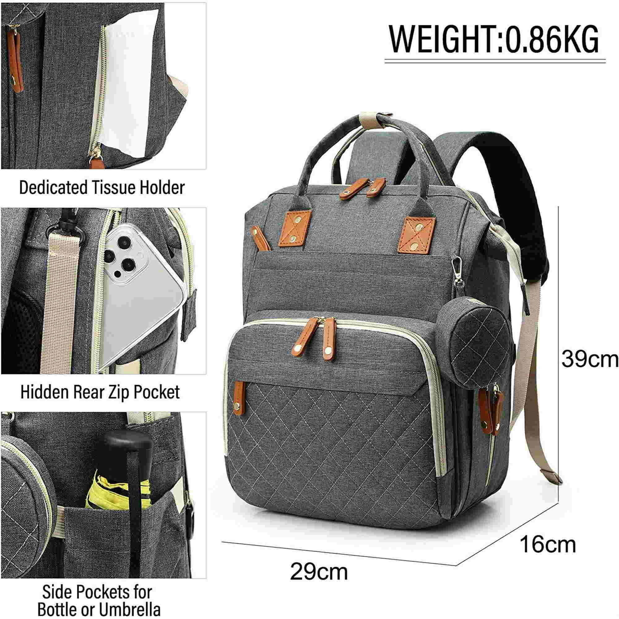 Diaper Bag Backpack, Large Baby Bag for Girls and Boys,Multi-functional Waterproof Travel Backpack Diaper Pouch with USB Charging Port,Colorful