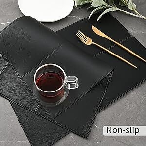 Placemats Faux Leather Place mats Set of 6
