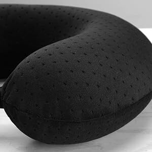 Memory foam travel pillow with velvet cover