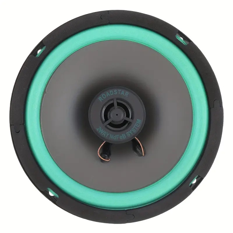1pc 6 5 inch 160w 2 way car hifi coaxial speaker car door audio music stereo tweeter mid woofer full range frequency speaker green for refit replace 6