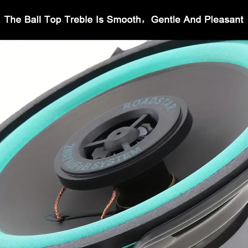 1pc 5 inch 100w 2 way car hifi coaxial speaker car door audio music stereo tweeter mid woofer full range frequency speaker green for refit replace 3