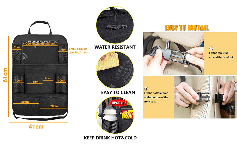 car rear seat storage bag