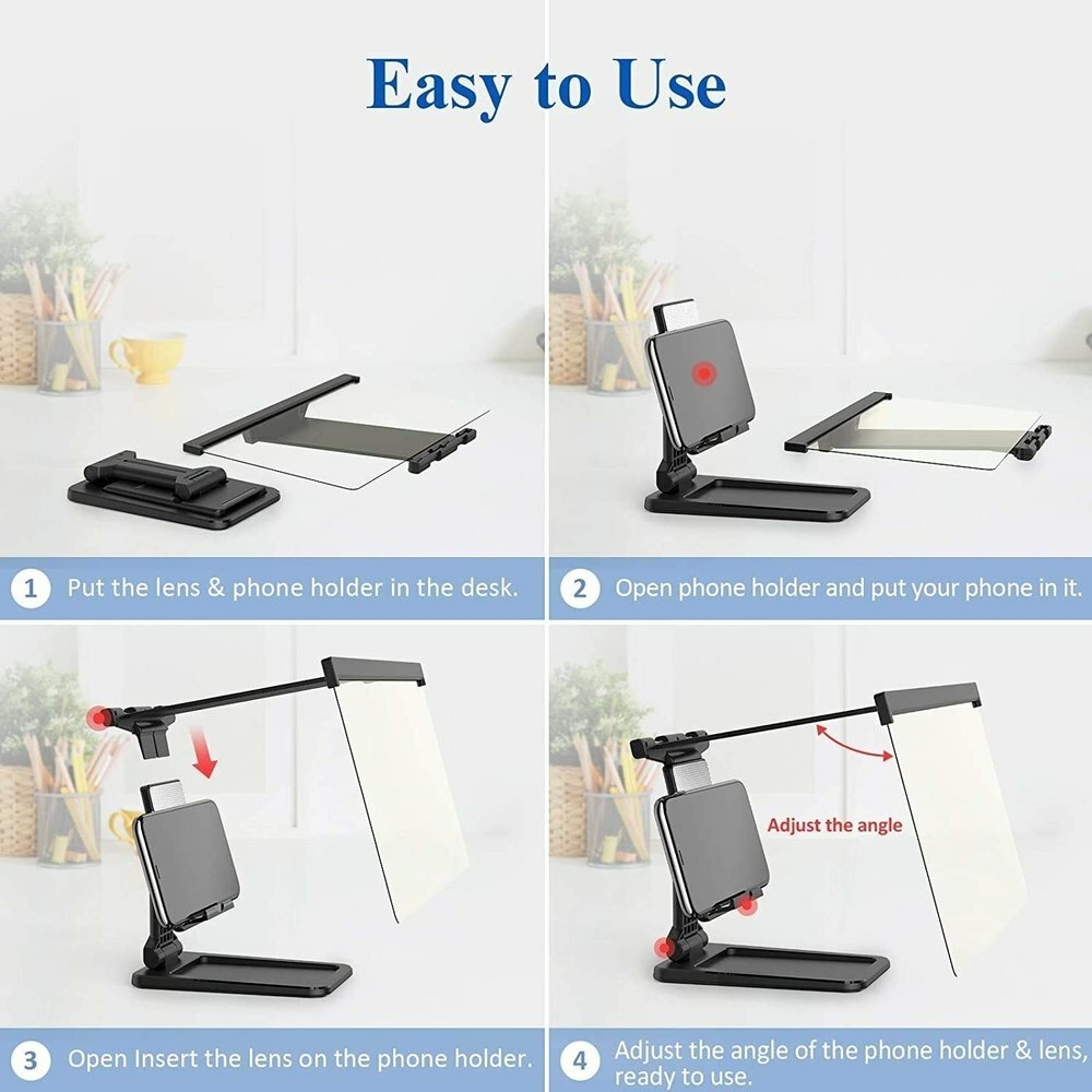 F12 HD 12 Inch Mobile Phone Screen Magnifier With Cell Phone Bracket Holder