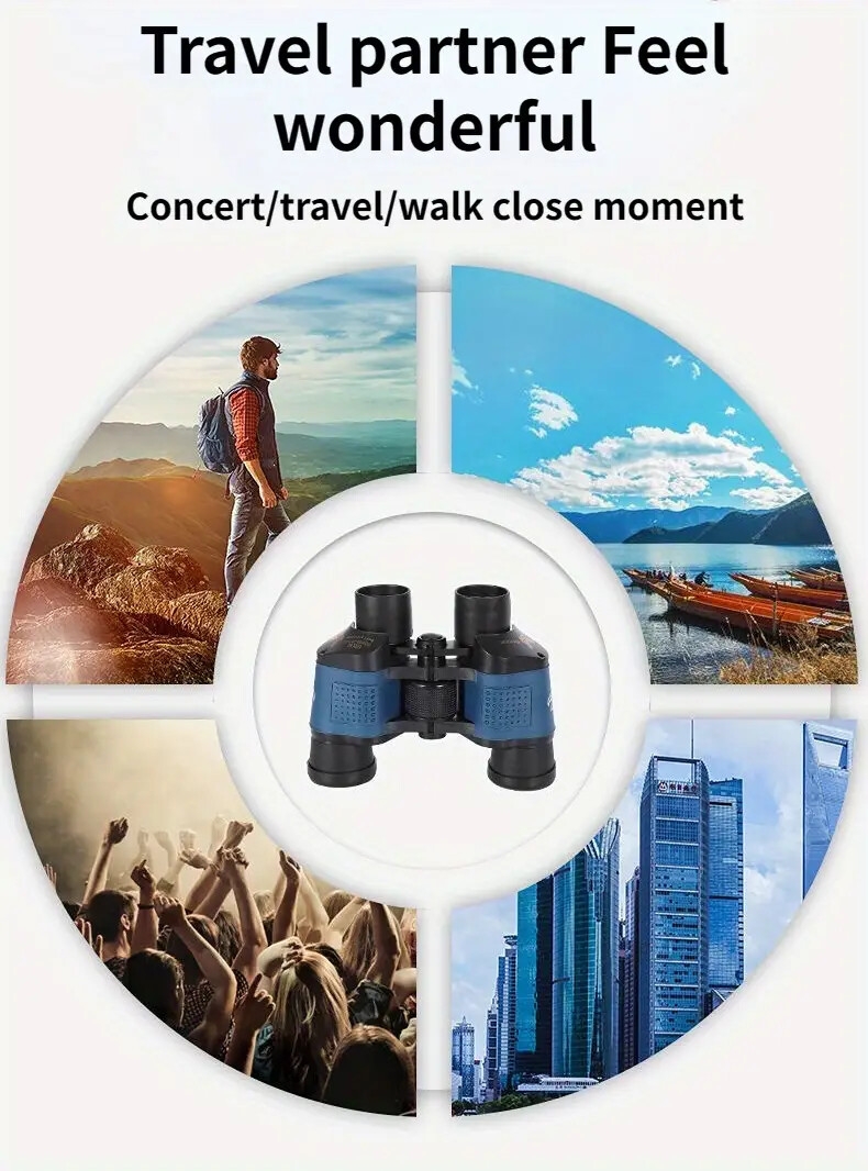 60x60 high power binoculars with coordinates bak4 portable telescope low light night vision hunting sports tourism sightseeing objective 36mm eyepiece 16mm magnification 10x details 4