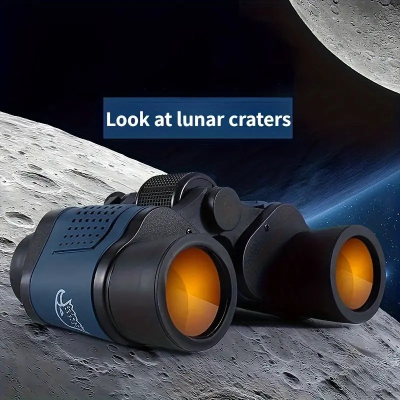 60x60 high power binoculars with coordinates bak4 portable telescope low light night vision hunting sports tourism sightseeing objective 36mm eyepiece 16mm magnification 10x 0