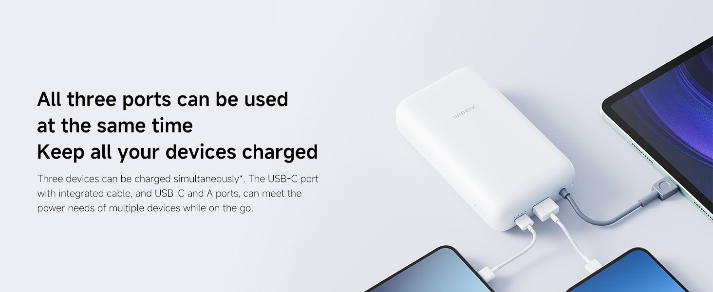 Charge three devices simultaneously