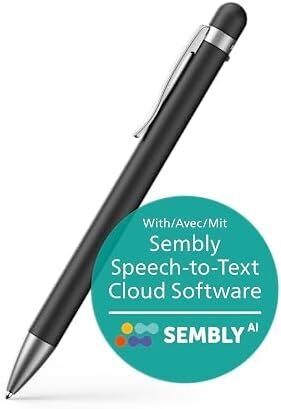 Philips DVT1600 VoiceTracer, Recording Pen, 32GB. Sembly AI trial license: transcription, AI created summaries, AI powered meeting insights