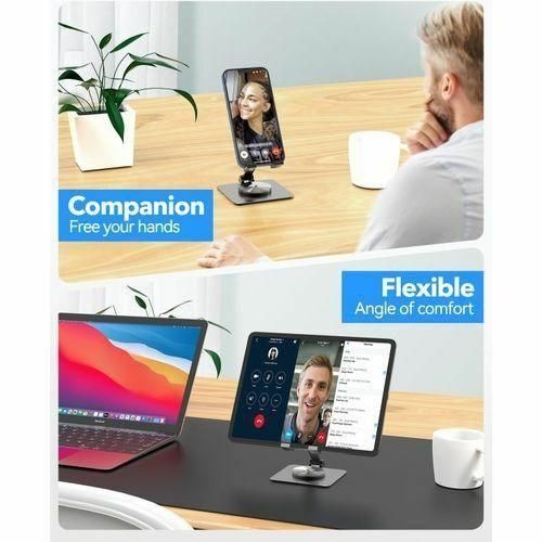 product_image_name-Generic-Rotating Aluminum Phone Holder Suitable For Desktop And Tablet Computers, Compatible With 4-9.7-inch Phones And IPads-4