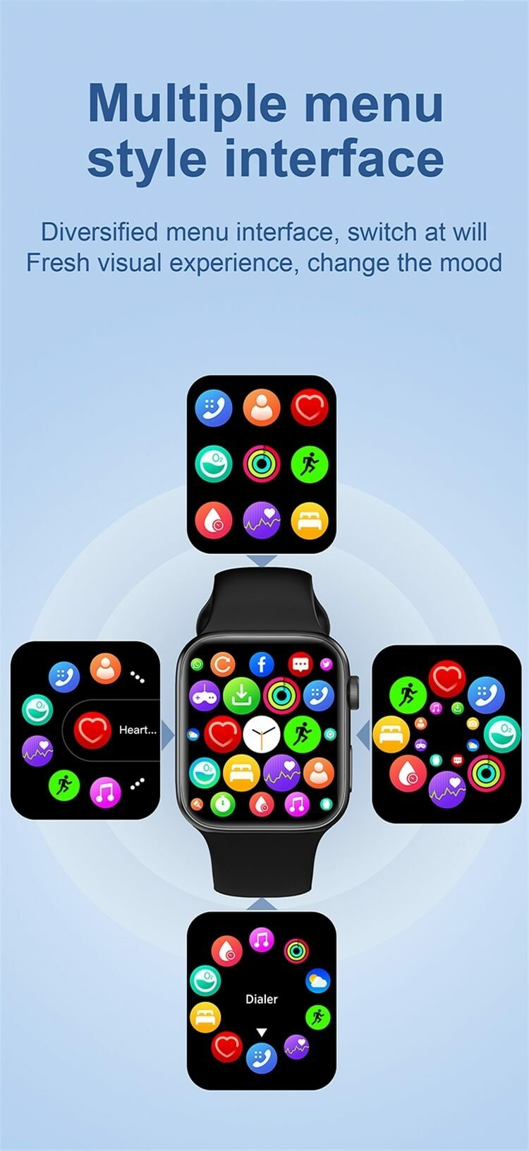 i530 Mini Smartwatch 1.83 Inch HD Large Screen Thin And Small Design Multi-color Strap Selection-Shenzhen Shengye Technology Co.,Ltd
