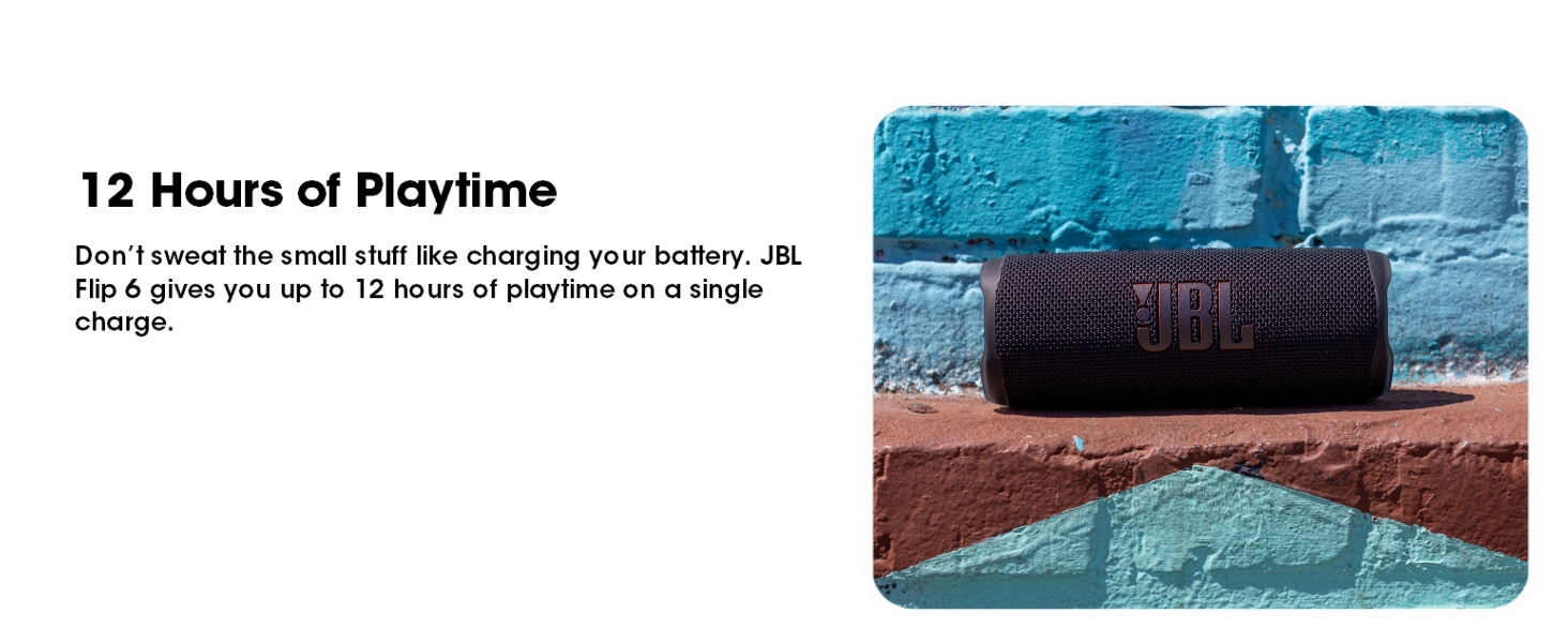 produces crisp clear high-frequencies flip 6 also features optimized dual passive radiators for