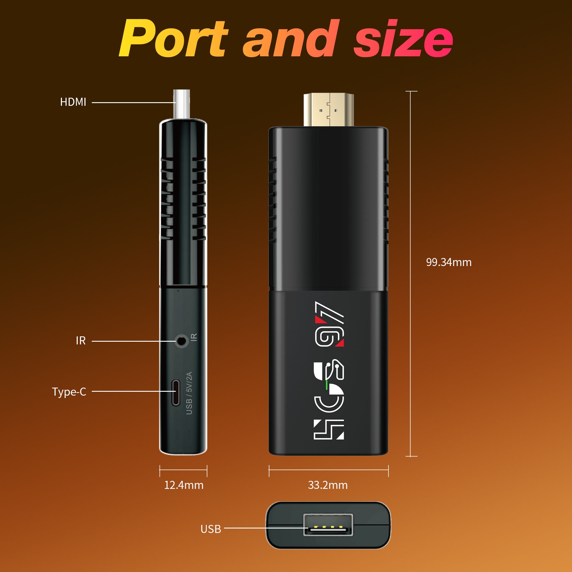 ZOKU HCS97 Awllinner H313 Android 13.0 8K TV Stick Remote Control 16GB Flash 1080p UK/EU/US Factory Price Cheap Android TV Stick