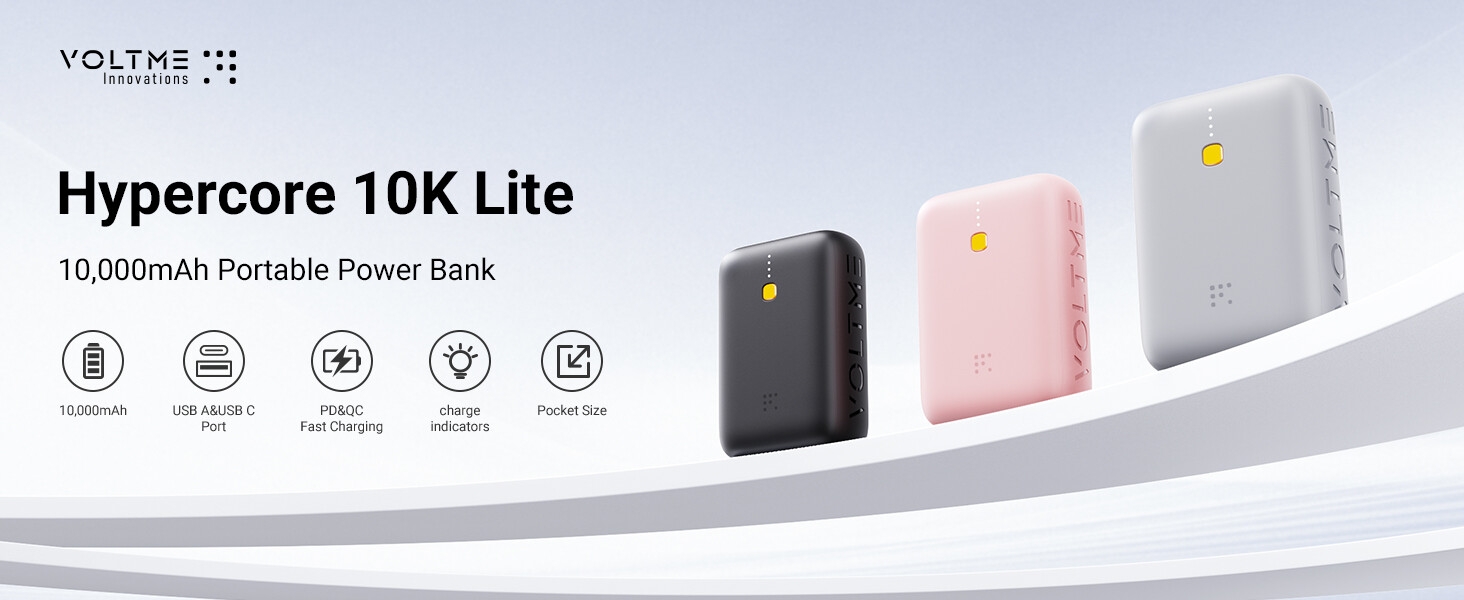 VOLTME Hypercore 10K Lite Portable Power Bank
