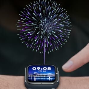 Mibro Smart Watch C3 (Black) - 1.85" HD Display, Bluetooth Calling, 10 Day Battery Life, 2ATM