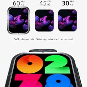 Mibro Smart Watch C3 (Black) - 1.85" HD Display, Bluetooth Calling, 10 Day Battery Life, 2ATM