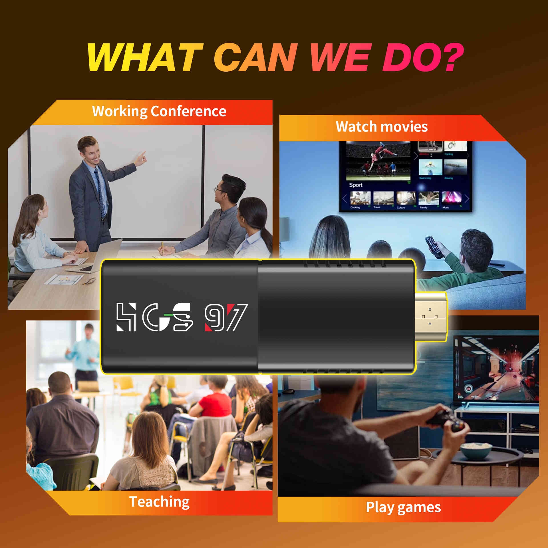 ZOKU HCS97 Awllinner H313 Android 13.0 8K TV Stick Remote Control 16GB Flash 1080p UK/EU/US Factory Price Cheap Android TV Stick