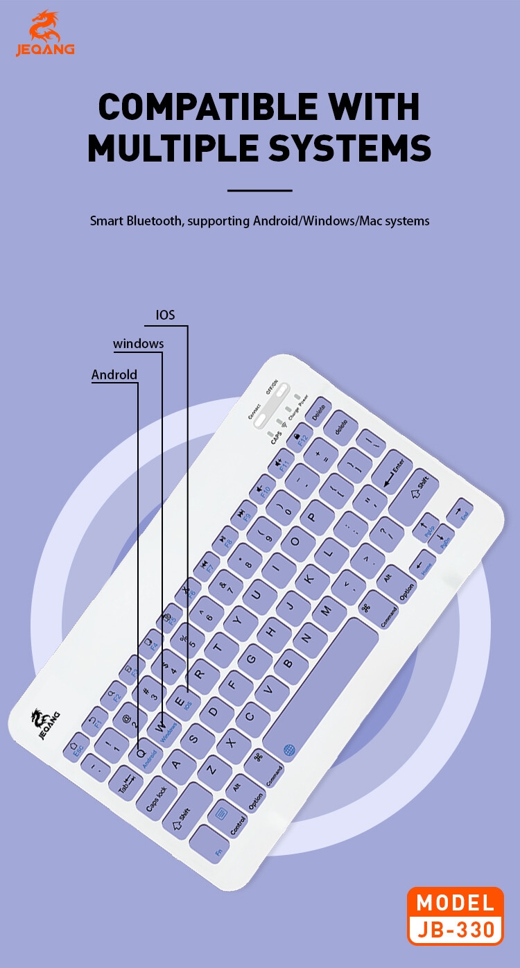 Universal Mini Portable Optical Keyboard New Design with Type C Charging for Laptop Tablet Mobile Phone
