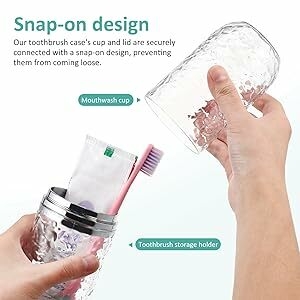 2pcs Travel Toothbrush Case with Cover