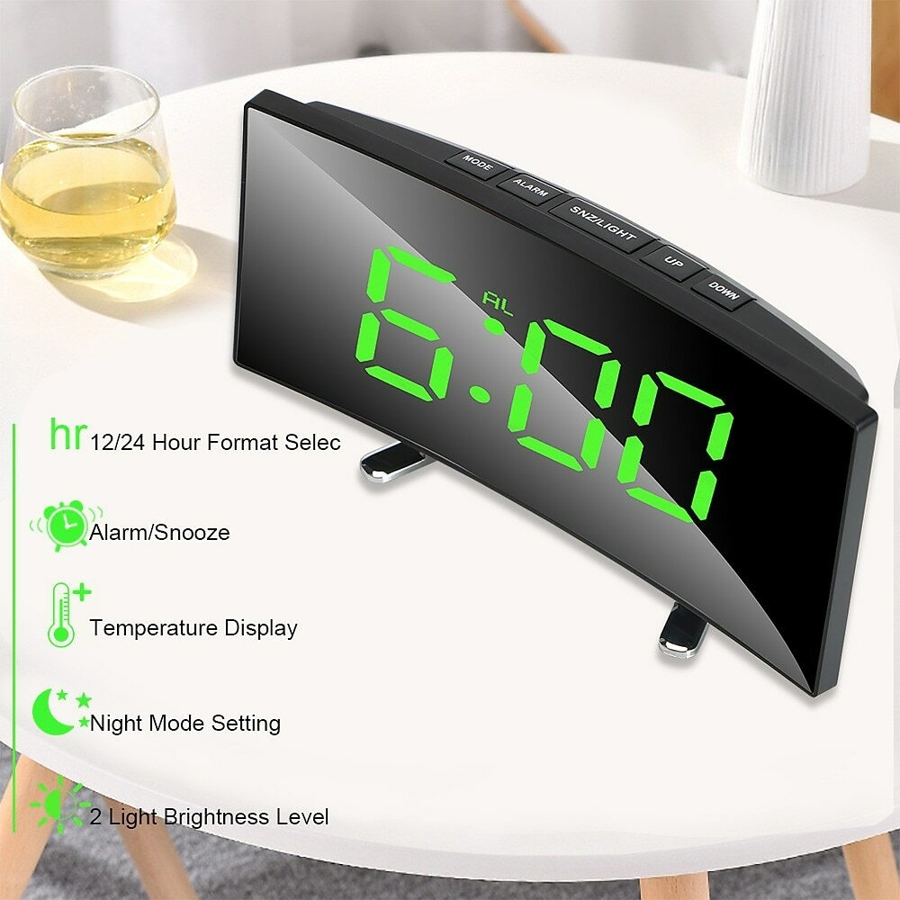 T39 Eye Protection Green Red White Digital Alarm Clock Dimmabl Table Clock LED Screen Alarm Electronic Clocks For Home Decor LED Desk Clock Temperature display 2024 - $14.99 –P4