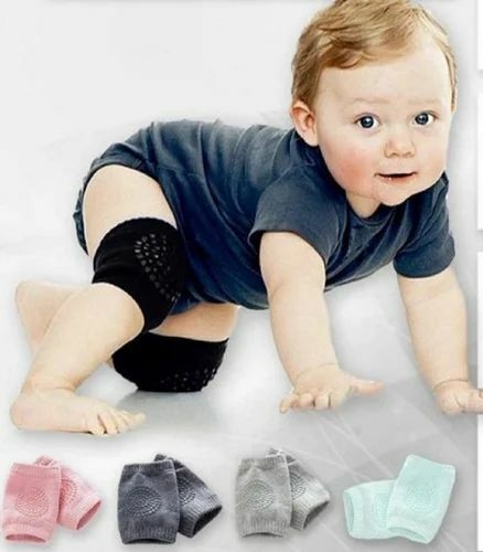 Multicolor Elastic Cotton Soft Breathable Baby Safety Knee Pads