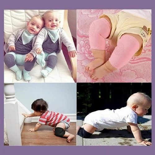 Multicolor Elastic Cotton Soft Breathable Baby Safety Knee Pads