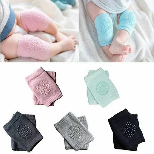 Multicolor Elastic Cotton Soft Breathable Baby Safety Knee Pads