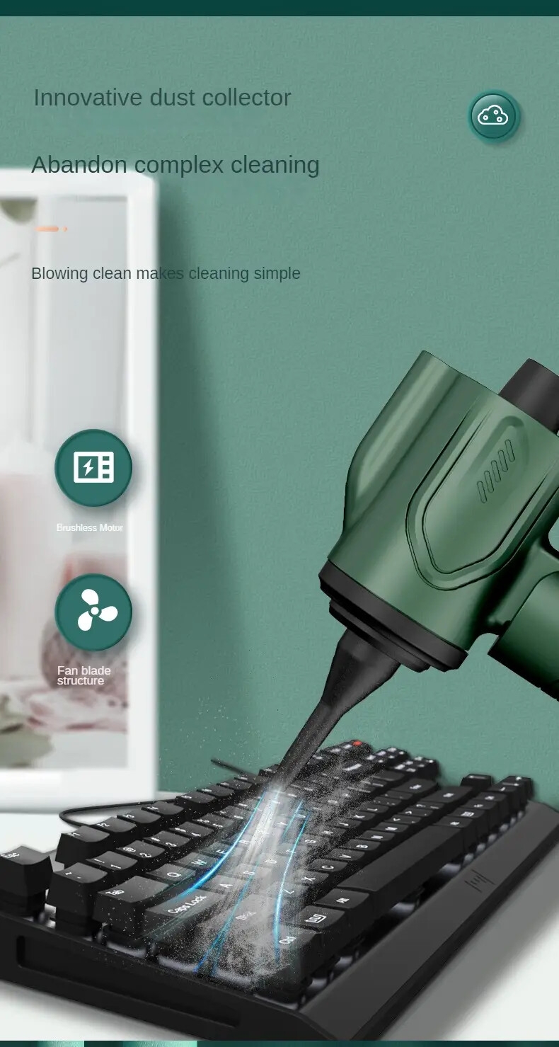 1pc multifunctional foldable portable cordless vacuum cleaner pumping inhaling and blowing in one handheld rechargeable car vacuum with charging dock strong suction mini vacuum wet dry vacuum cleaner for car living room bedroom kitchen details 2