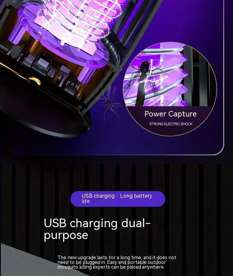 mosquito lamp fly canteen restaurant commercial mosquito trap household indoor balcony mosquito lure artifact electric shock mosquito killing details 7