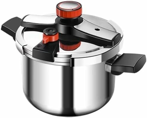 Stainless Steel Pressure Cooker,304 Stainless Steel Cookware with Easy Opening&Closing Lid, Works on All Cook1tops (6 Quart)