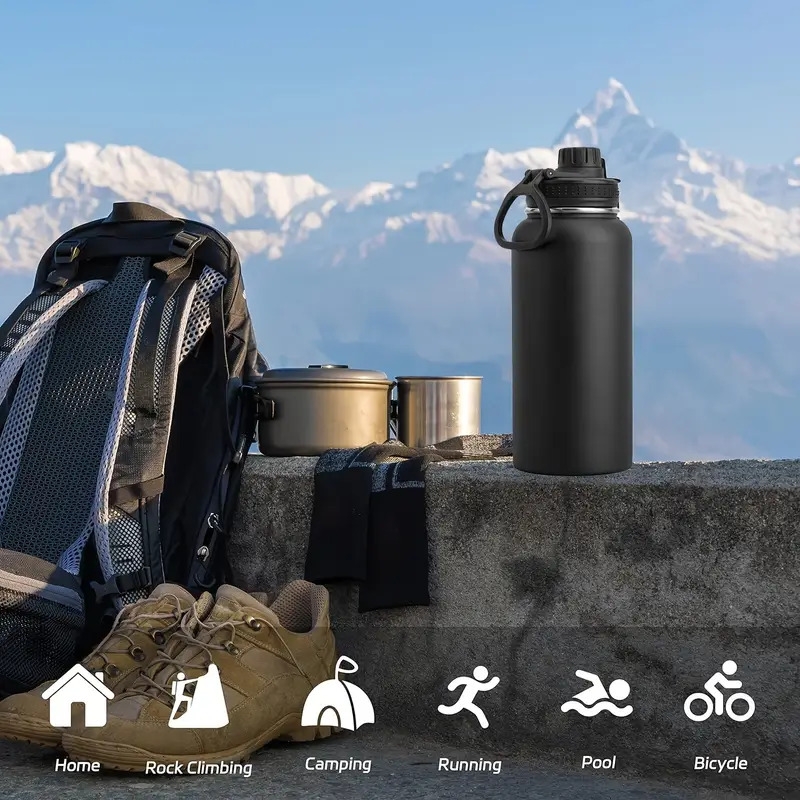 1pc 950ml 32oz stainless steel insulated water bottle leakproof double wall vacuum water cup perfect for outdoor activities thermal drinkware cups vacuum thermal cup stainless steel vacuum bottle for restaurant eid al adha mubarak 8