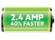 Belkin BSV804 8 Outlets 2M Surge Protection Strip with 2 x 2.4A Shared USB Charging, £60 000 Connected Equipment Warrantys